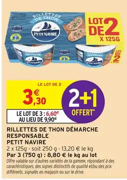 Intermarché Hyper Petit Navire Rillettes de thon offre
