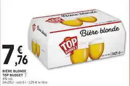 Intermarché Hyper TOP BUDGET Bière blonde offre