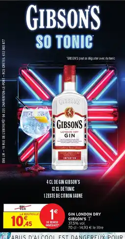 Intermarché Hyper GIBSON'S GIN LONDON DRY offre