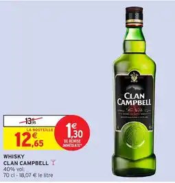 Intermarché Hyper CLAN CAMPBELL WHISKY offre