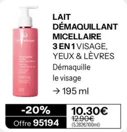 Stanhome Dr Pierre Ricaud LAIT DÉMAQUILLANT MICELLAIRE offre