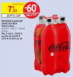 Intermarché Hyper Coca-Cola Sans Sucres offre