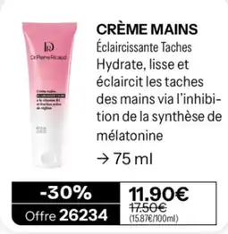 Stanhome Dr.Pierre Ricaud Crème mains Éclaircissante Taches offre