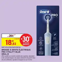 Intermarché Hyper Oral B Brosse à dents électrique PRO Vitality Blue offre