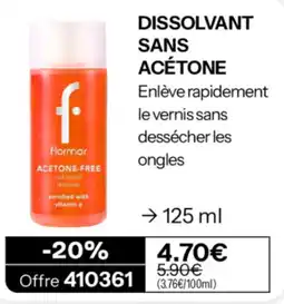 Stanhome flormar DISSOLVANT SANS ACÉTONE offre