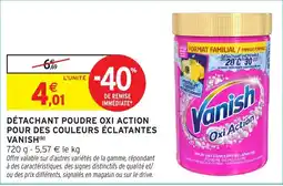 Intermarché Hyper Vanish Détachant poudre Oxi Action offre