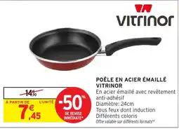 Intermarché Hyper VITRINOR POÊLE EN ACIER ÉMAILLÉ offre