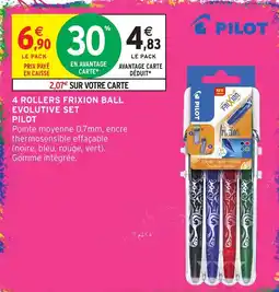 Intermarché Hyper PILOT 4 Rollers Frixion Ball Evolutive Set offre
