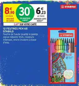 Intermarché Hyper STABILO 12 FEUTRES PEN 68 offre