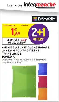Intermarché Hyper Domédia Chemise à élastiques 3 rabats offre