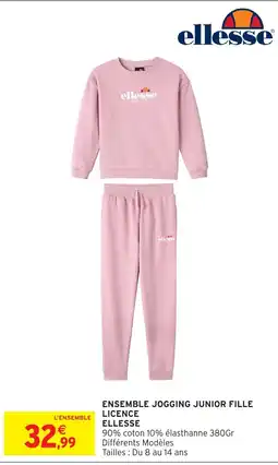 Intermarché Hyper Ellesse Ensemble jogging junior fille offre