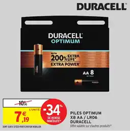 Intermarché Hyper DURACELL PILES OPTIMUM offre