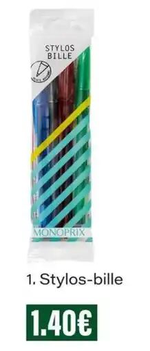 Monop' Monoprix stylos-bille offre