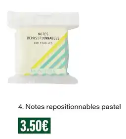 Monop' MONOPRIX Notes repositionnables pastel offre