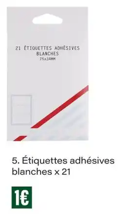 Monop' MONOPRIX Étiquettes adhésives blanches offre