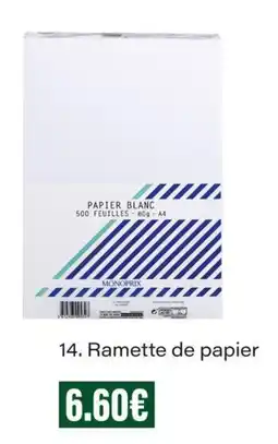 Monop' Monoprix Papier blanc offre