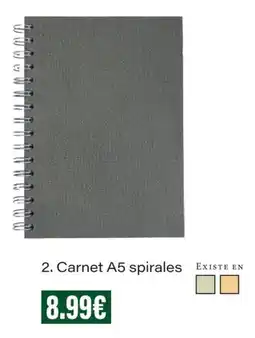 Monop' Carnet A5 spirales offre