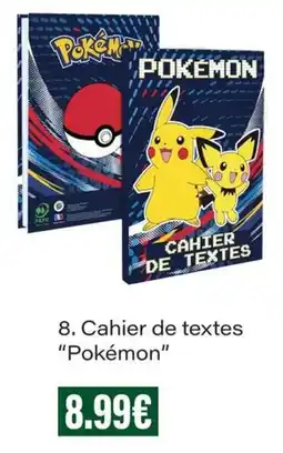 Monop' Pokémon Cahier de textes offre