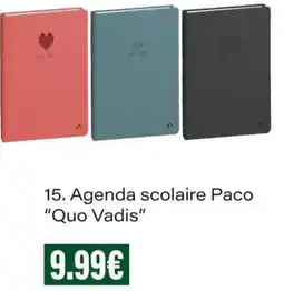 Monop' Paco Agenda scolaire offre