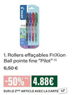 Monop' Pilot Rollers effaçables FriXion Ball pointe fine offre