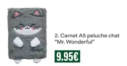 Monop' Mr. Wonderful Carnet A5 peluche chat offre