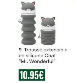 Monop' Mr. Wonderful Trousse extensible en silicone Chat offre