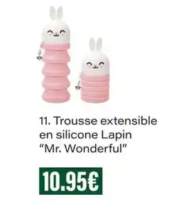 Monop' Mr. Wonderful Trousse extensible en silicone Lapin offre