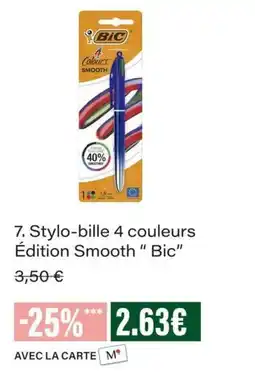 Monop' BIC Stylo-bille 4 couleurs offre