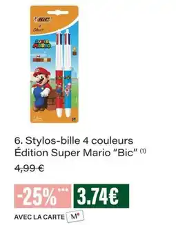 Monop' BIC Stylos-bille 4 couleurs offre