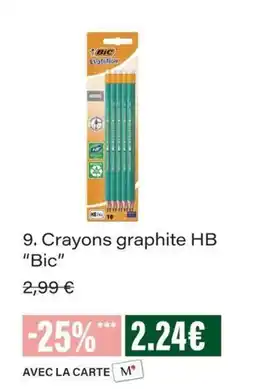 Monop' Bic Crayons graphite HB offre