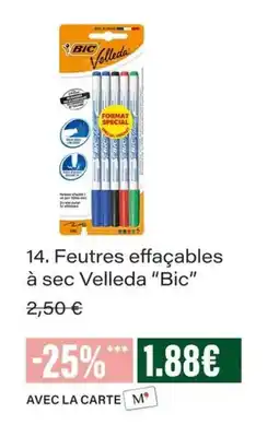 Monop' BIC Feutres effaçables à sec Velleda offre