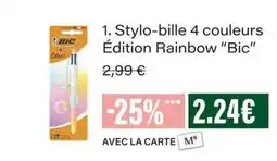 Monop' BIC Stylo-bille 4 couleurs offre