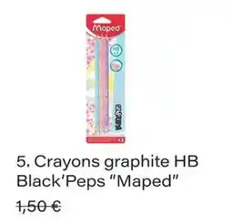 Monop' Maped Crayons graphite HB Black'Peps offre