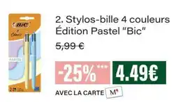 Monop' BIC Stylos-bille 4 couleurs offre
