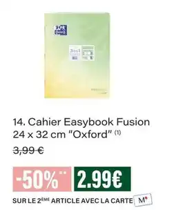 Monop' Easybook Cahier Fusion offre