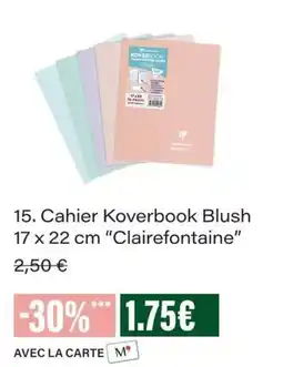 Monop' Koverbook Cahier Blush offre