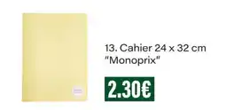 Monop' Monoprix Cahier offre