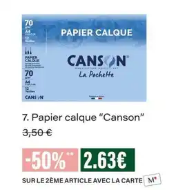 Monop' Canson Papier calque offre