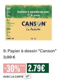 Monop' Canson Papier à dessin offre