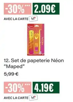 Monop' Maped Set de papeterie Néon offre