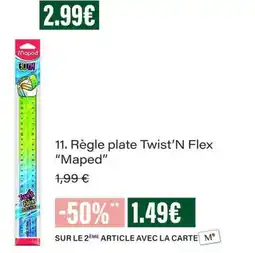 Monop' Maped Règle plate Twist'N Flex offre