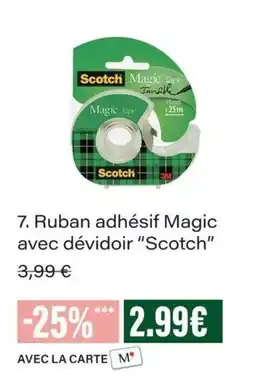 Monop' Scotch Ruban adhésif Magic offre
