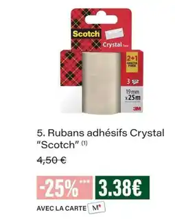 Monop' Scotch Rubans adhésifs Crystal offre