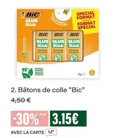 Monop' Bic Bâtons de colle offre