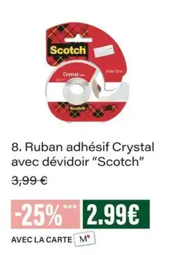 Monop' Scotch Ruban adhésif Crystal offre
