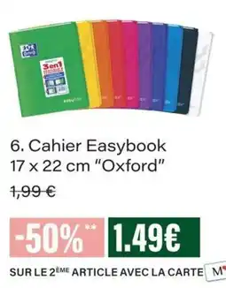 Monop' Easybook Cahier Oxford offre