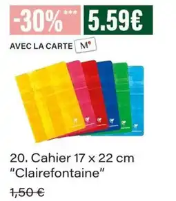 Monop' Clairefontaine Cahier offre