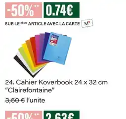 Monop' Clairefontaine Cahier Koverbook offre