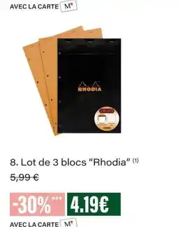 Monop' Rhodia blocs offre