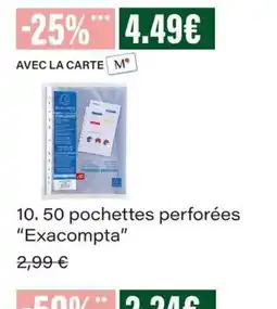 Monop' Exacompta pochettes perforées offre